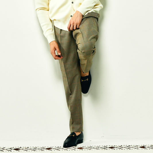 COLONY CLOTHING / MOON ガンクラブチェック ワンプリーツトラウザーズ / CC2102-PT01-04