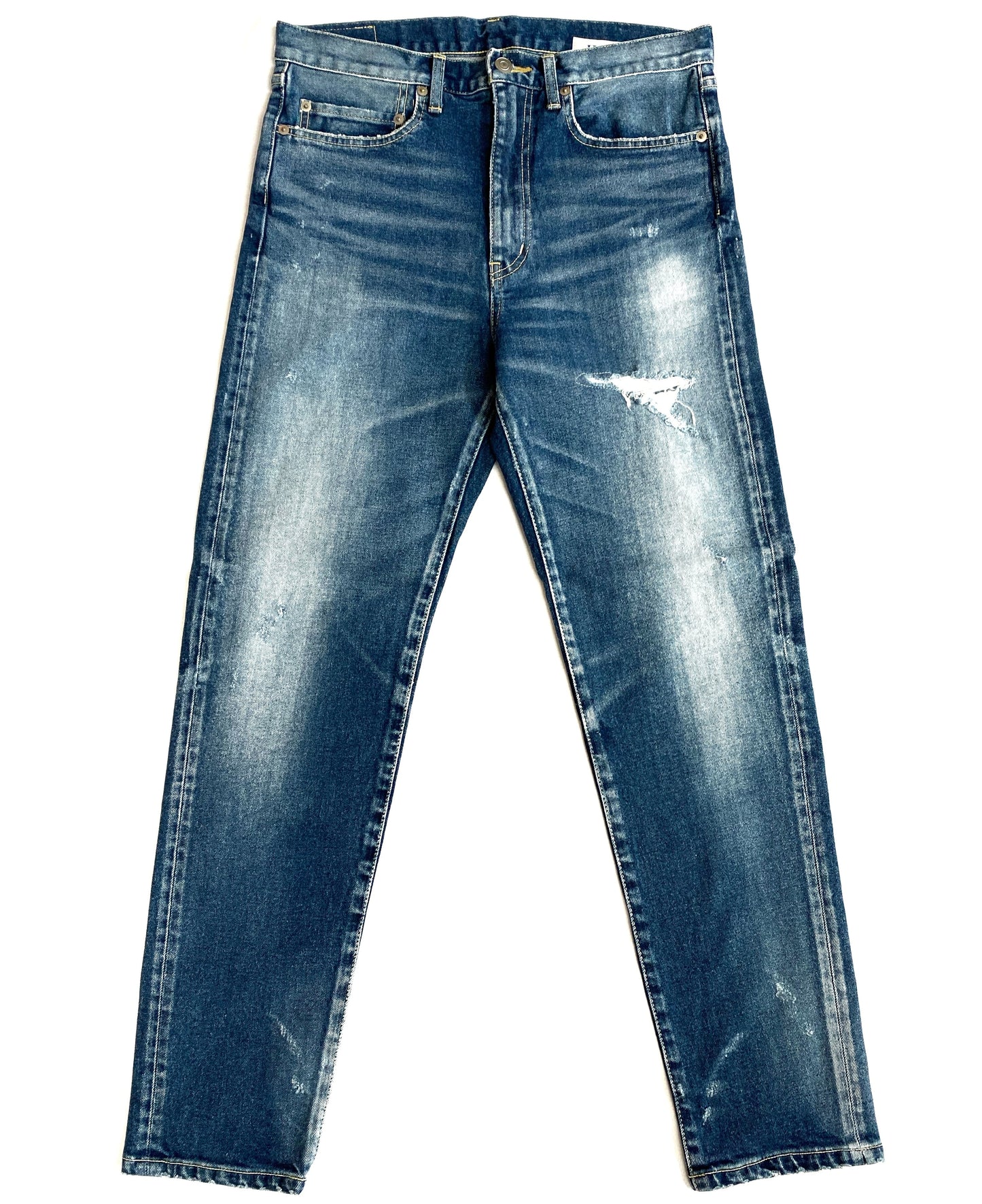 TRIPLE DOUBLE / FITTED INDIGO SLIM TAPERED LEG