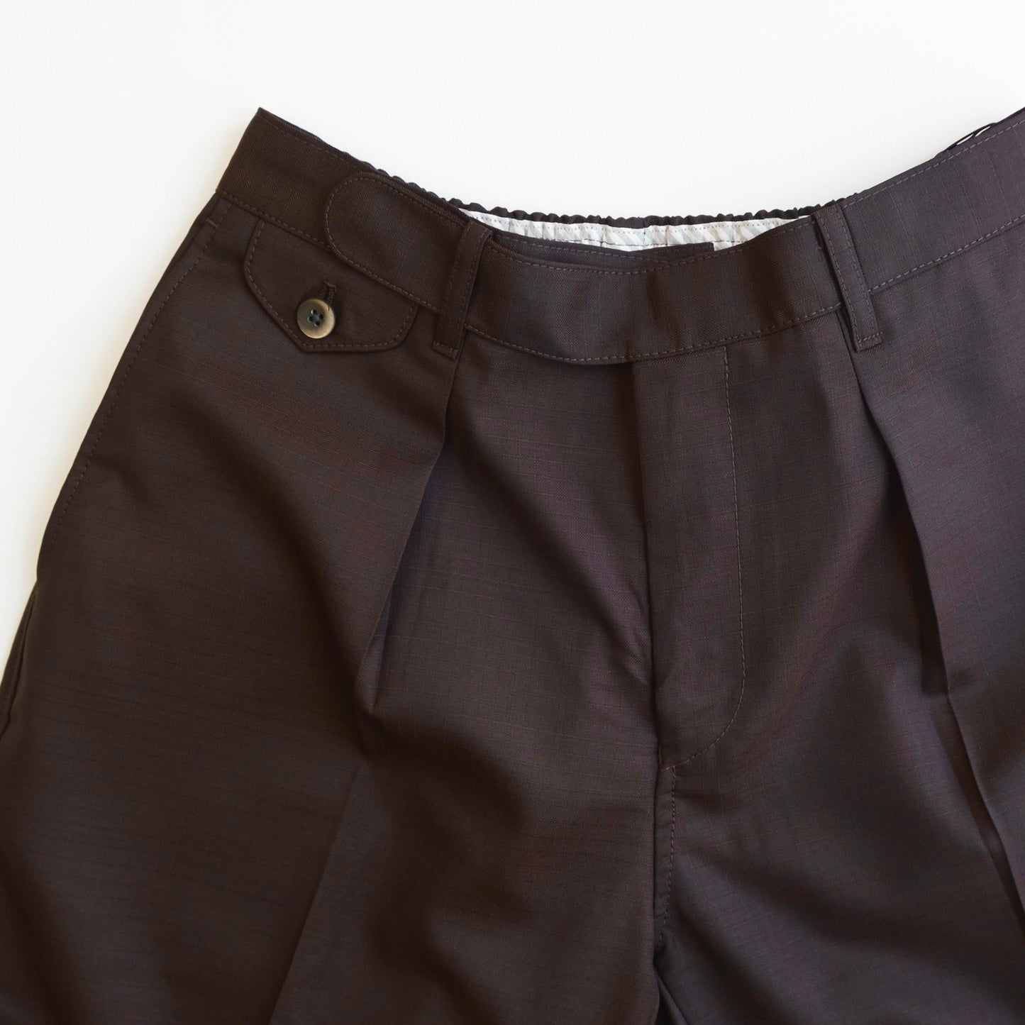 COLONY CLOTHING / ウール リップストップ ワンプリーツトラウザーズ / CC21-PT01-5