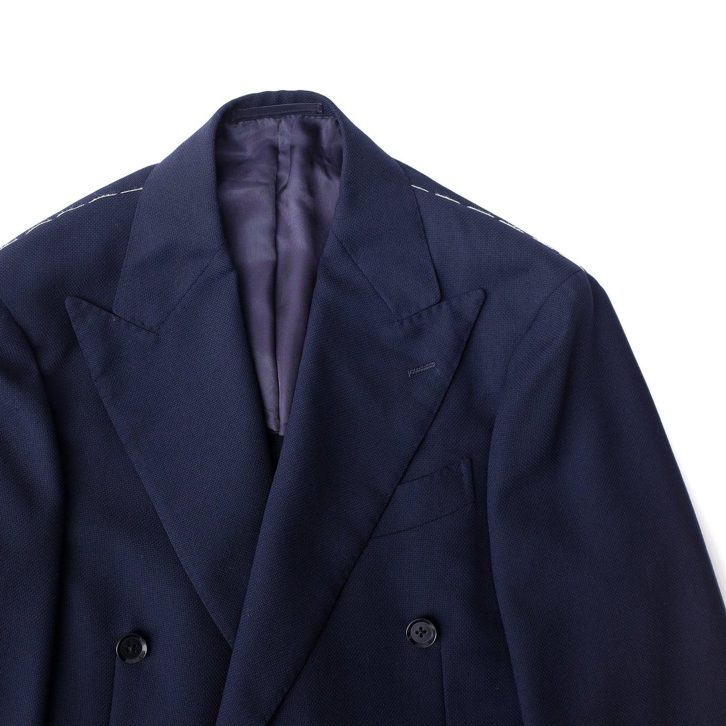 <別注> Ring Jacket x COLONY CLOTHING / ネイビーホップサック ダブルジャケット / 268F