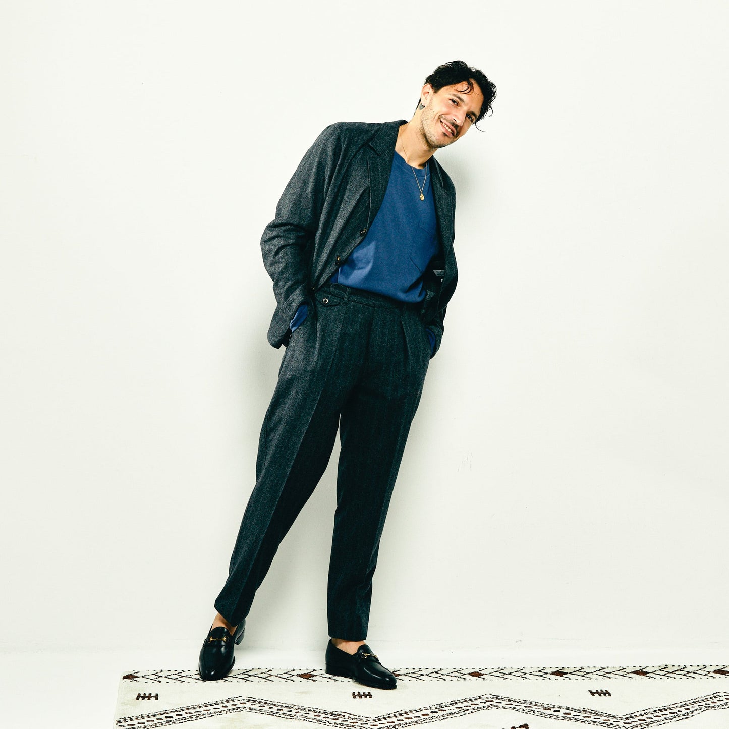 COLONY CLOTHING / Canonico ウール ワンプリーツトラウザース / CC2102-PT01-05