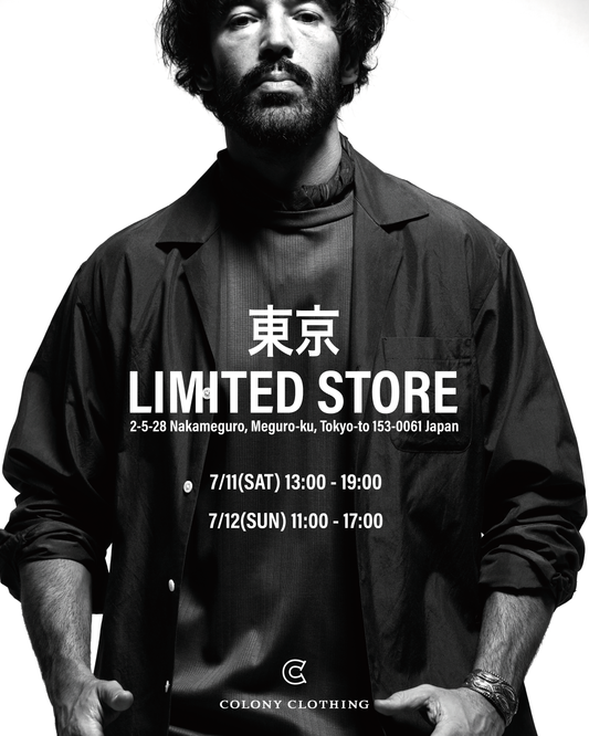 COLONY CLOTHING 初となる東京POPUP STORE開催のお知らせ