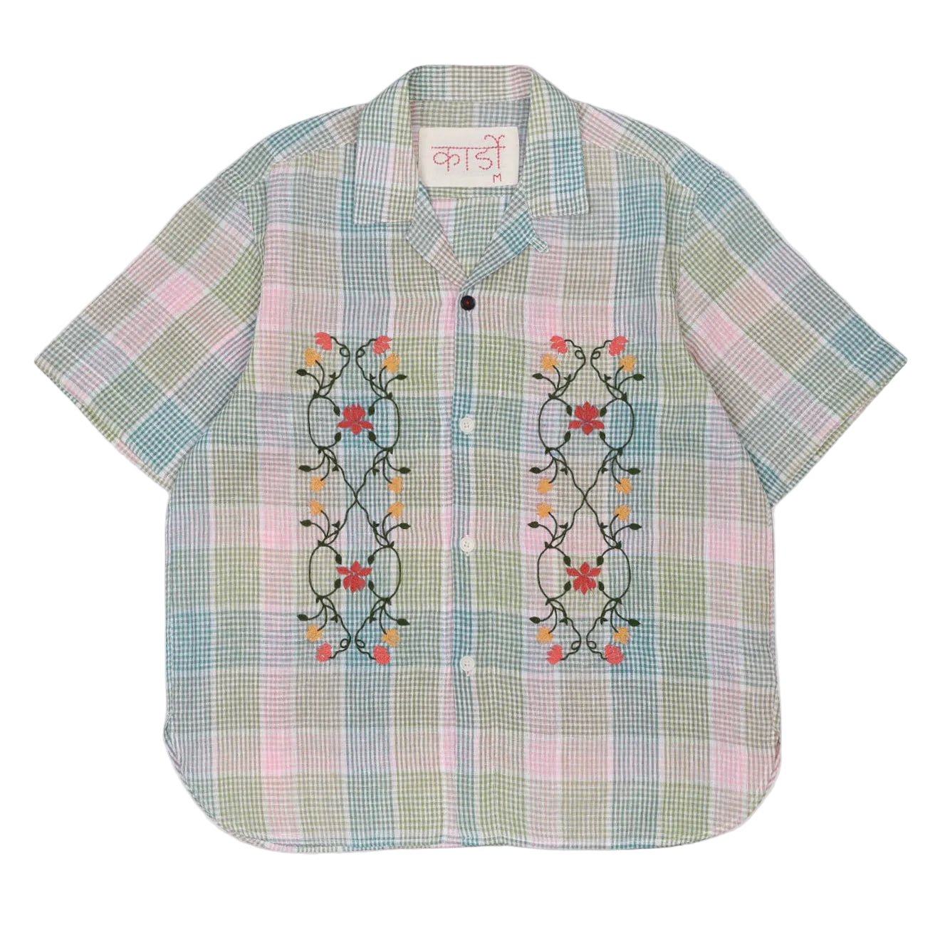KARDO / YUTO / OVERSIZED 12 PANEL PATCHWORK SHIRT WITH RAW EDGE DETAILS