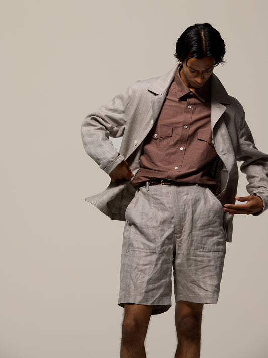 COLONY CLOTHING /  ベイカーショーツ リネン / CC2501-PT03-02