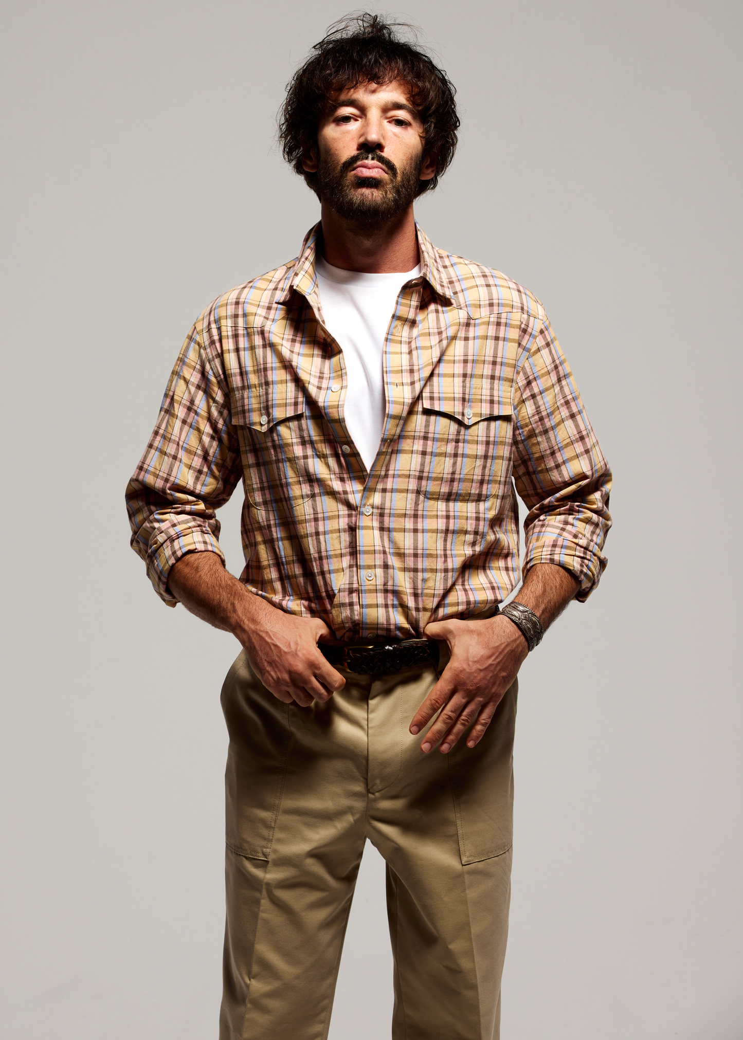 COLONY CLOTHING / ウエスタンシャツ BEIGE  / CC2601-SH04-02