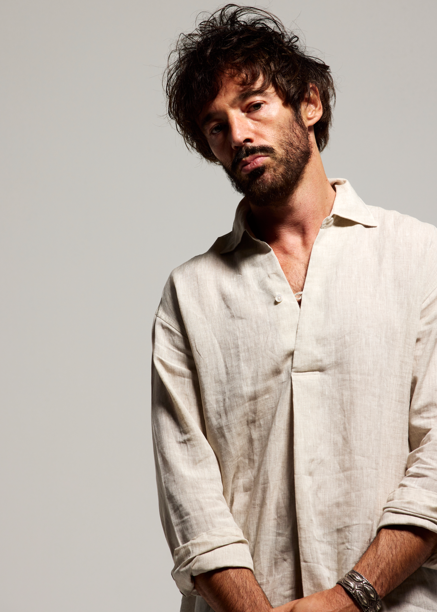 COLONY CLOTHING / ALBINI リネン プールサイドシャツ / CC2601-SH02-01