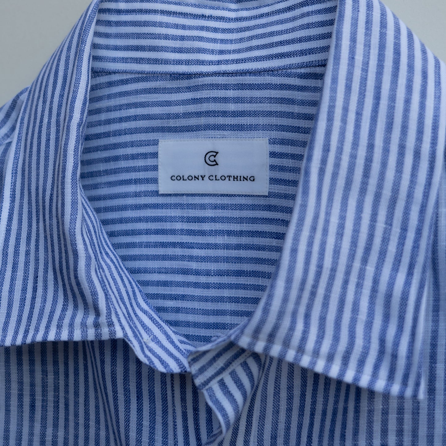 COLONY CLOTHING / リネンストライプ ラウンジシャツ / CCSE-SH04