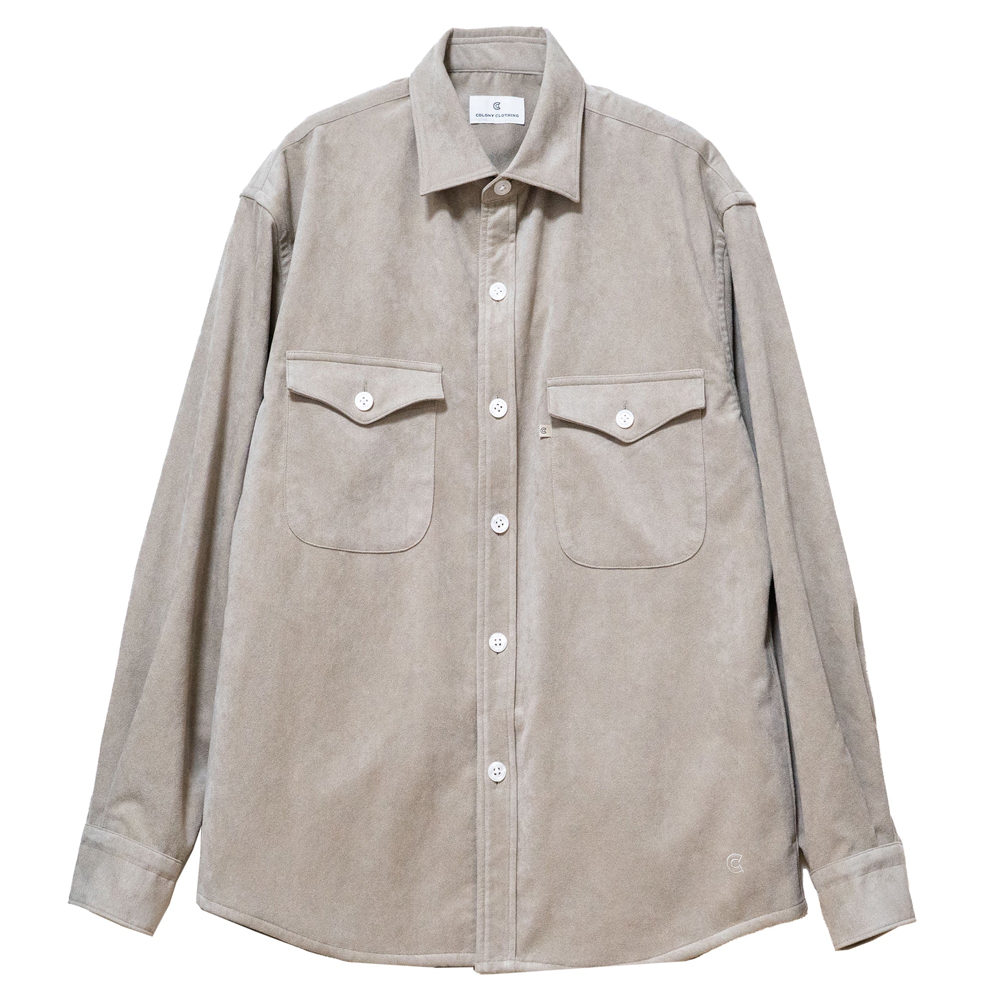 COLONY CLOTHING コロニー クロージング ウルトラスエード ダブルポケットシャツ CC2402-SH04-1BMS ベージュ M COLONY CLOTHING / Ultrasuede® ダブルポケットシャツ / CC2402-SH04