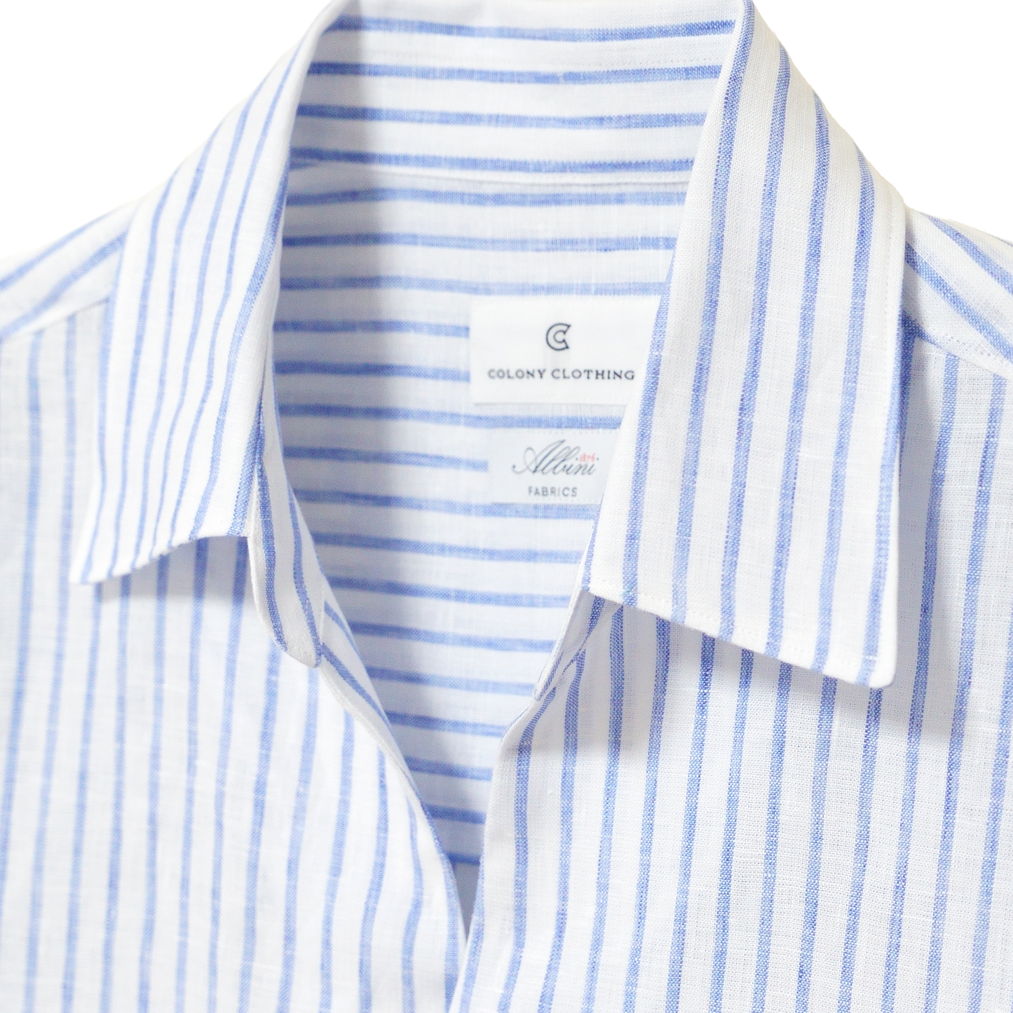 COLONY CLOTHING / ALBINI リネン プールサイドシャツ STRIPE / CC2601-SH02-05