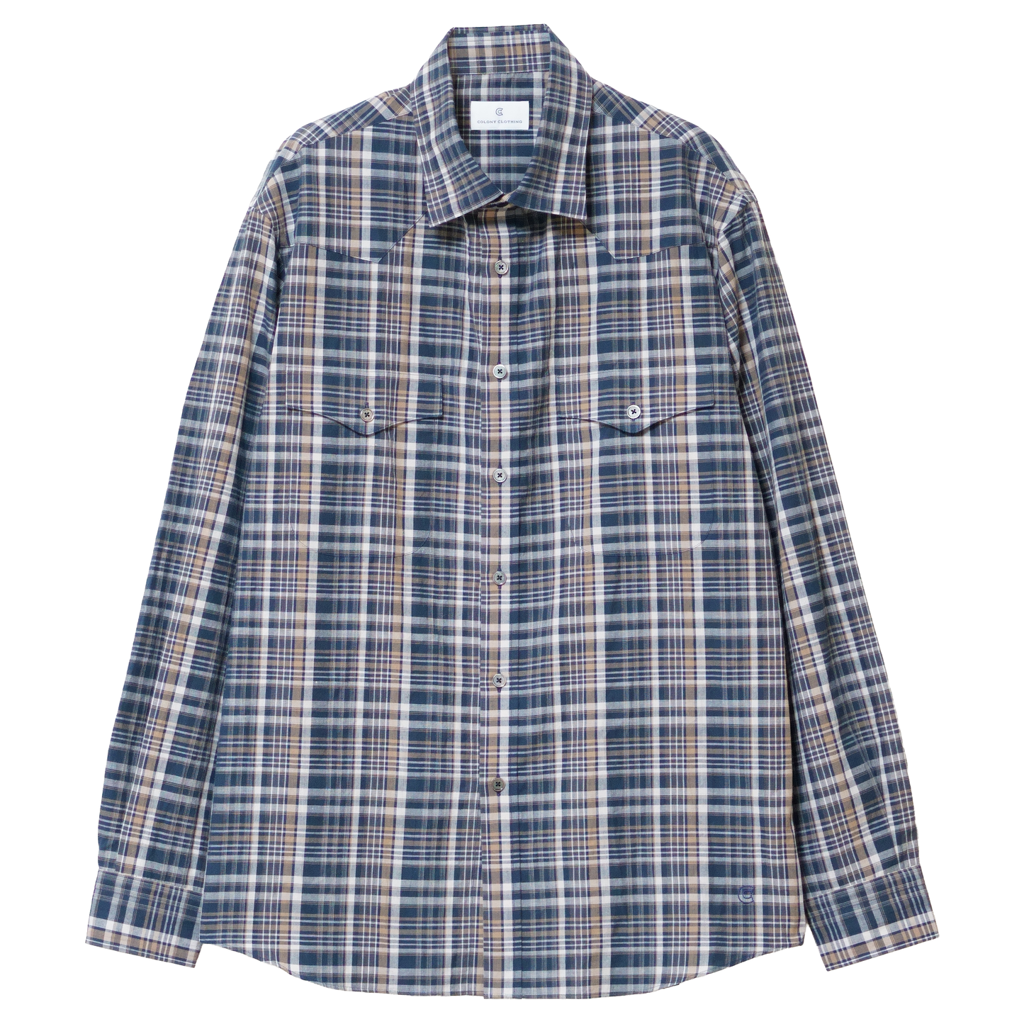 COLONY CLOTHING / ウエスタンシャツ NAVY  / CC2601-SH04-02