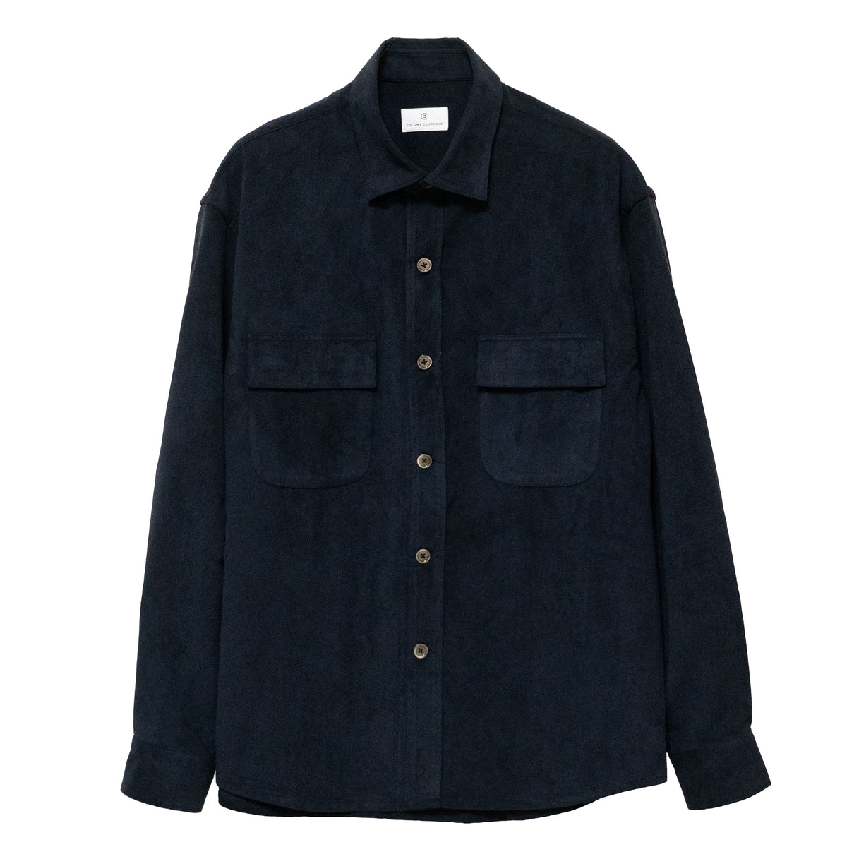 COLONY CLOTHING / Ultrasuede® ダブルポケットシャツ NAVY / CC2602-SH03-01