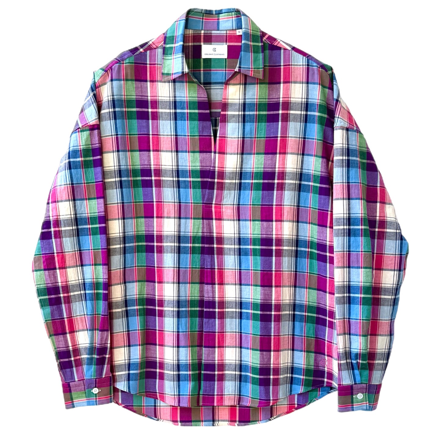 COLONY CLOTHING / プールサイドシャツ ピンクチェック / CC2401-SH02-02
