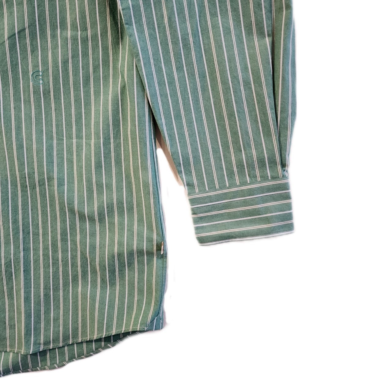 COLONY CLOTHING / グリーンストライプ ラウンジシャツ / CC2401-SH03-01
