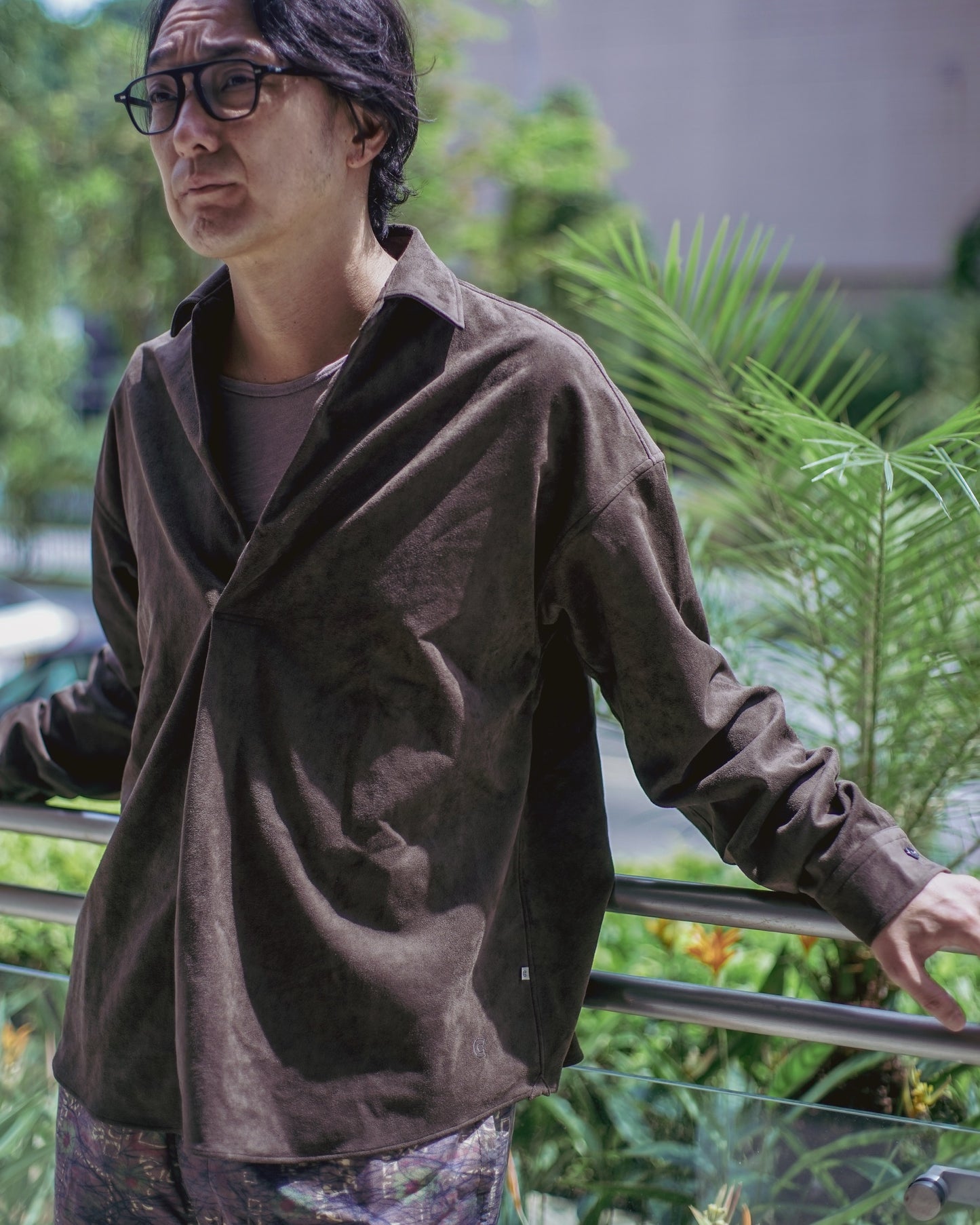 COLONY CLOTHING / Ultrasuede®  プールサイドシャツ / CC2502-SH02 BLACK OLIVE