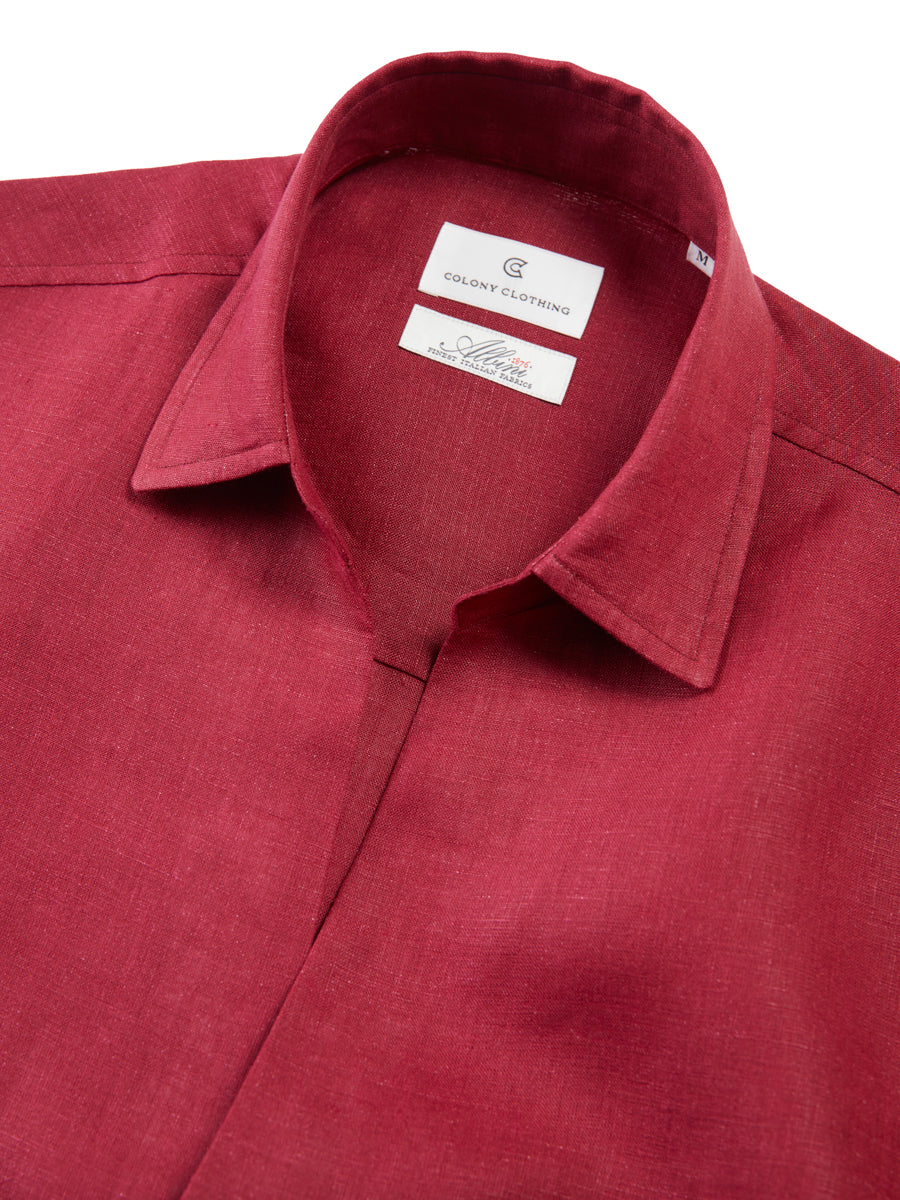 COLONY CLOTHING / Albini リネン プールサイドシャツ / CC2101-SH02-01