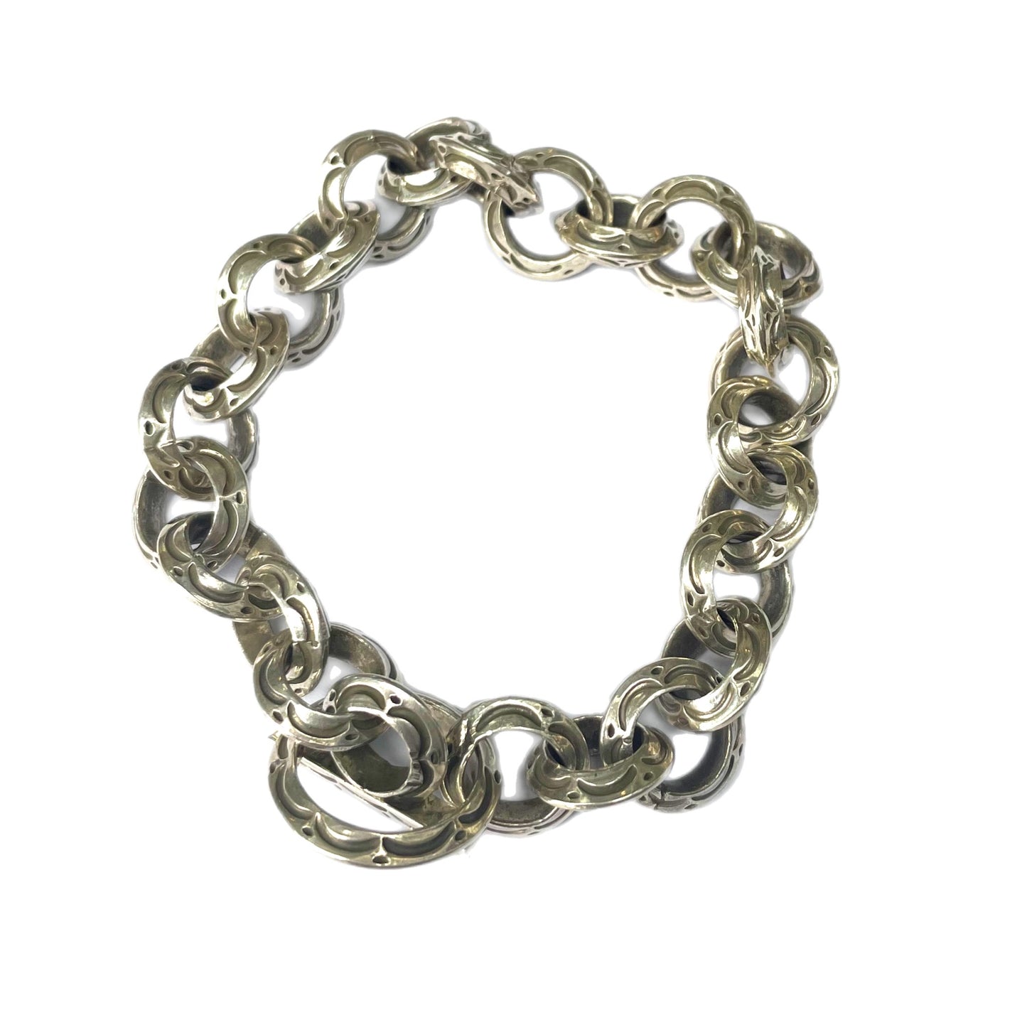 Lyle Secatero ライル セカテロ / Stamped Triangle Wire Linked Bracelet